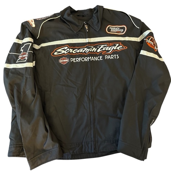 Harley-Davidson Racing Screamin Eagle Black Jacket - Picture 1 of 7